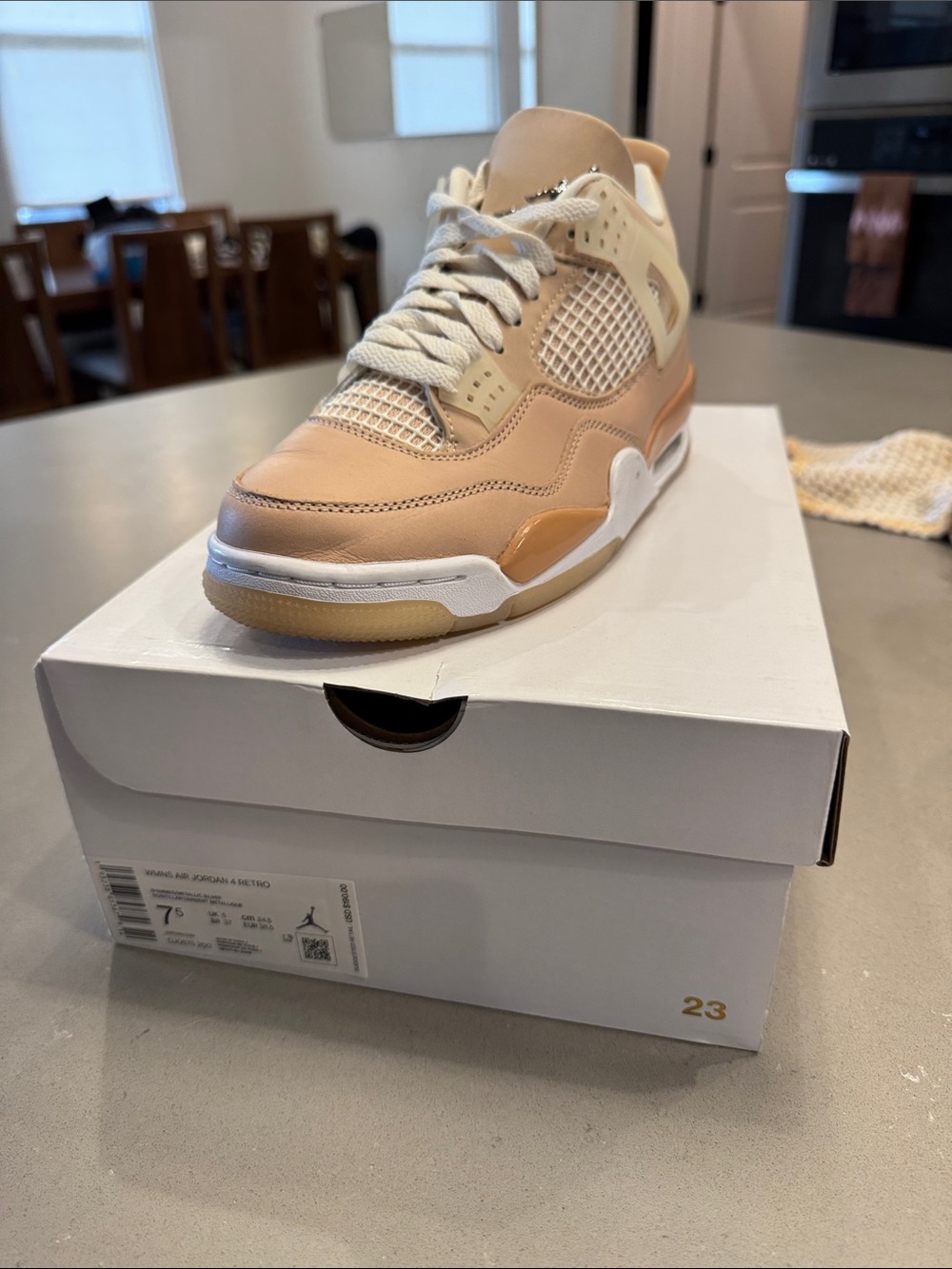 Jordan Women’s Sneakers in Tan, Cream and White